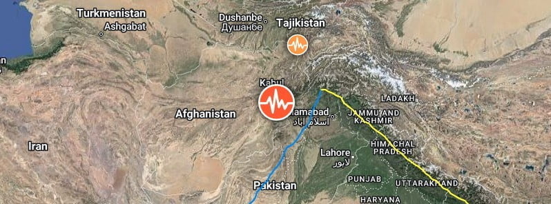 afghanistan m6-1 earthquake june 21 2022 location map