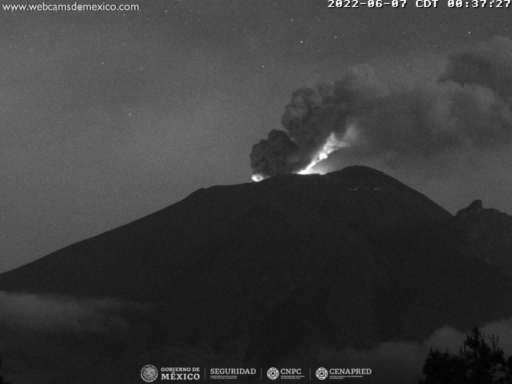 popocatepetl eruption june 7 2022