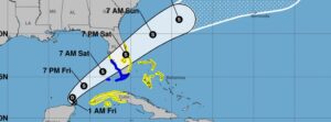 NHC issues tropical storm warnings for parts of Florida, U.S.