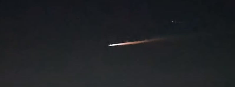 russian sl-4 rocket upper stage burning over south africa june 5 2022 darryn govender