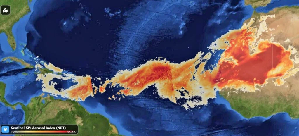 sentinel-5p aerosol index june 7 2022 bg