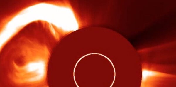 Long-duration M3.4 solar flare erupts from AR 3032, generating large CME