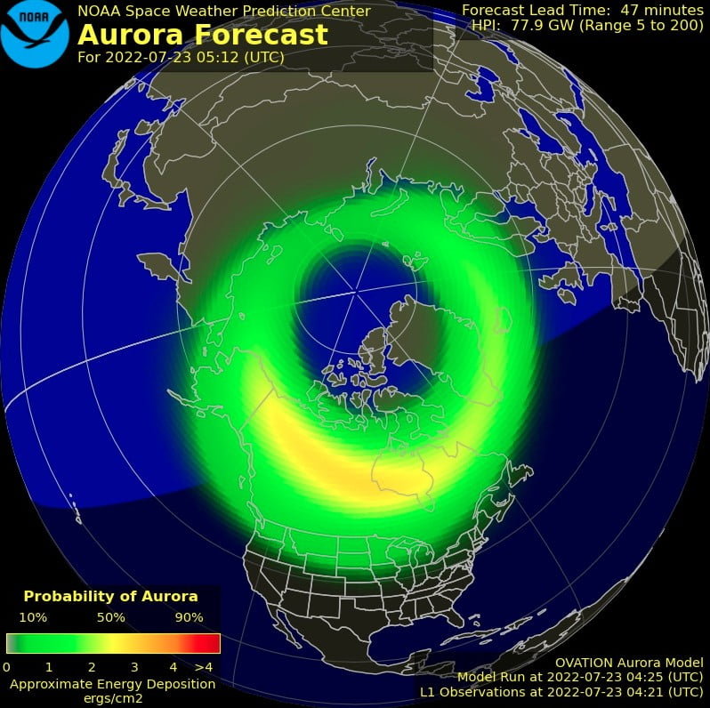 aurora forecast for 0512z july 23 2022 bg