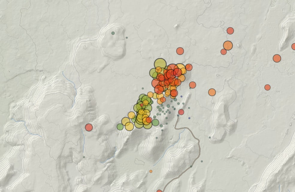 earthquake swarm reykjanes peninsula july 30 - 31 2022
