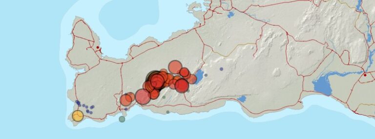Powerful earthquake swarm near Fagradalsfjall volcano, Aviation Color Code raised to Yellow, Iceland