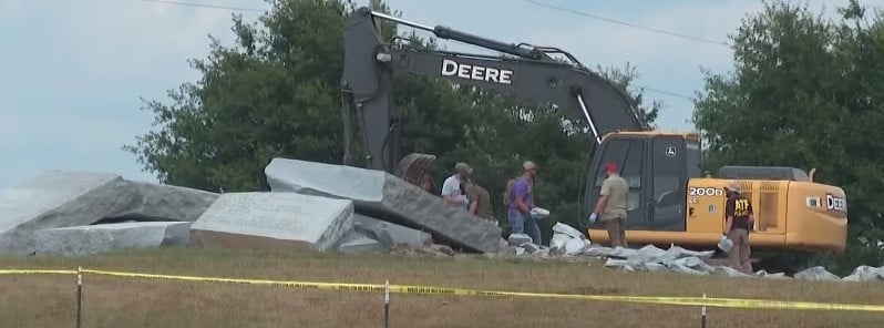 georgia guidestones destroyed after explosion july 2022