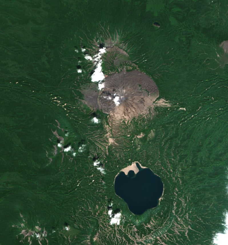karymsky volcano acquired by Sentinel-2 on July 13 2022 (pre eruption)