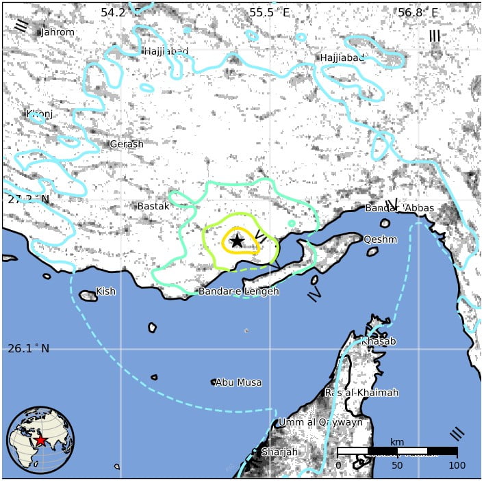 m6-1 iran earthquake july 1 2022 epe