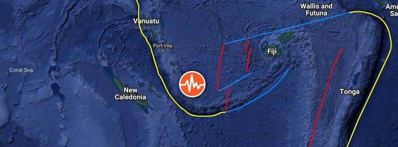 M6-1 new caledonia earthquake august 14 2022 location map