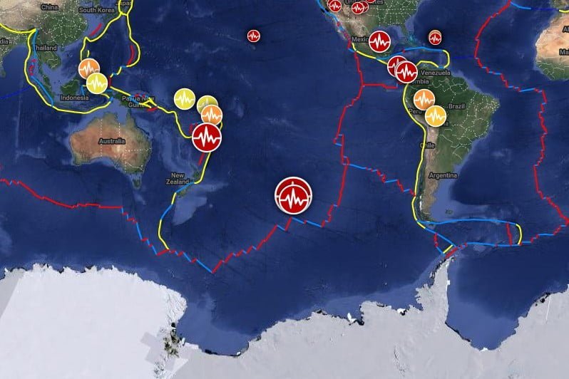 pacific antarctic ridge m6-3 earthquake august 30 2022 location map