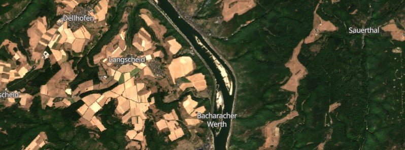 river rhine in kaub germany on august 12 2022 f