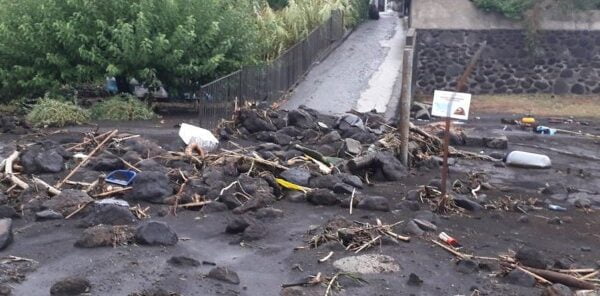 Violent storm hits Stromboli, covering streets and homes in tons of mud