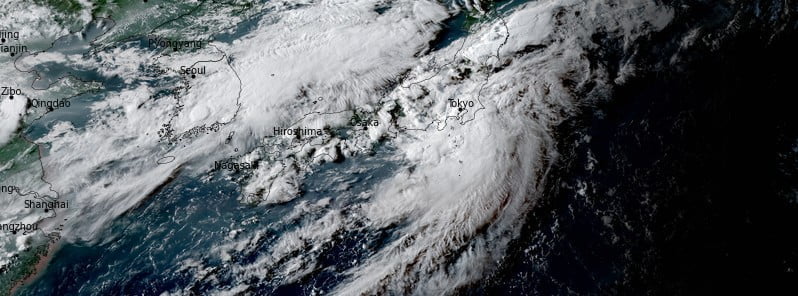 Tropical Storm “Meari” makes landfall in Shizuoka Prefecture, Japan