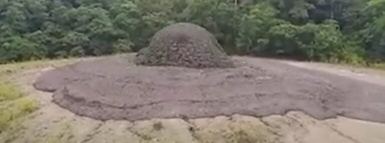 Eruption at Lipad mud volcano, Malaysia september 2022