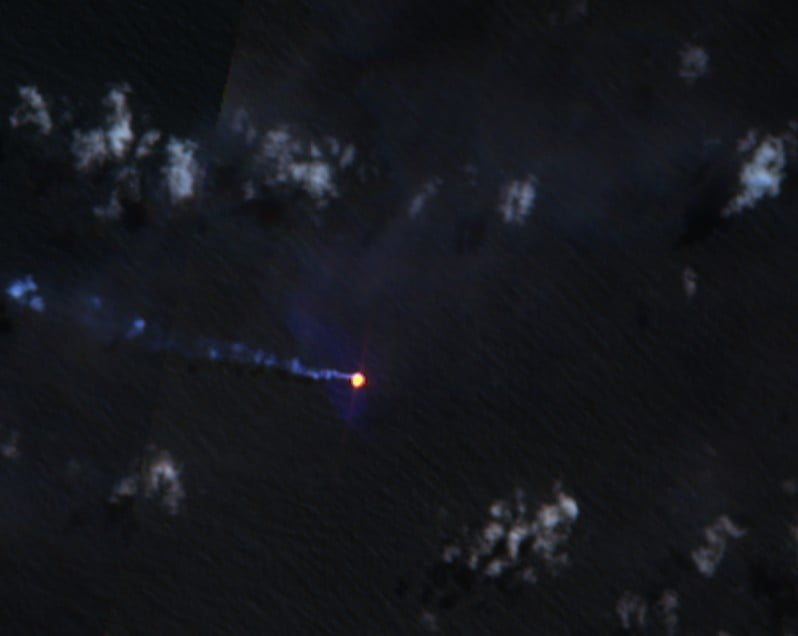 home reef volcano september 9 2022 sentinel-2 false color