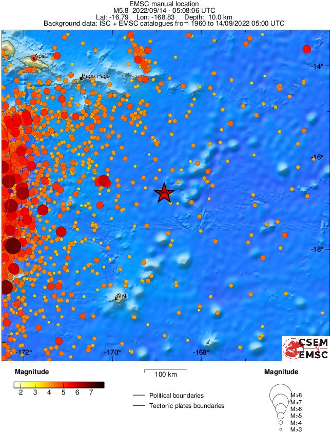 m5-8 earthquake american samoa region september 14 2022 emsc rs
