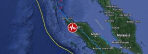 M6.2 earthquake hits off the west coast of northern Sumatra, Indonesia