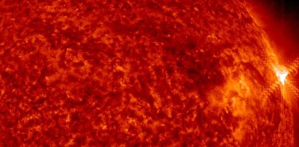 Strong M7.9 solar flare erupts from AR 3098