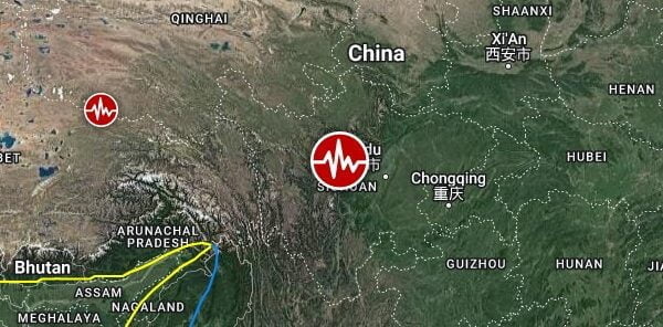 sichuan m6-6 earthquake china september 5 2022 location map f