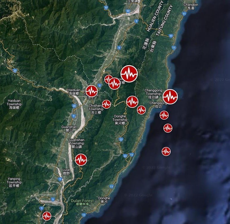 taiwan m7-2 earthquake september 18 2022 bg2