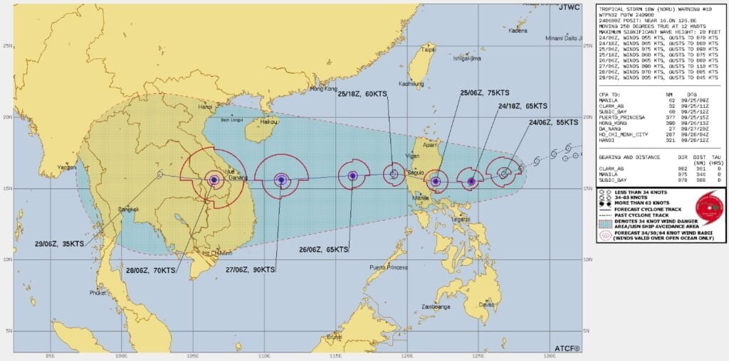 tropical storm noru jtwc fcst 09z september 24 2022