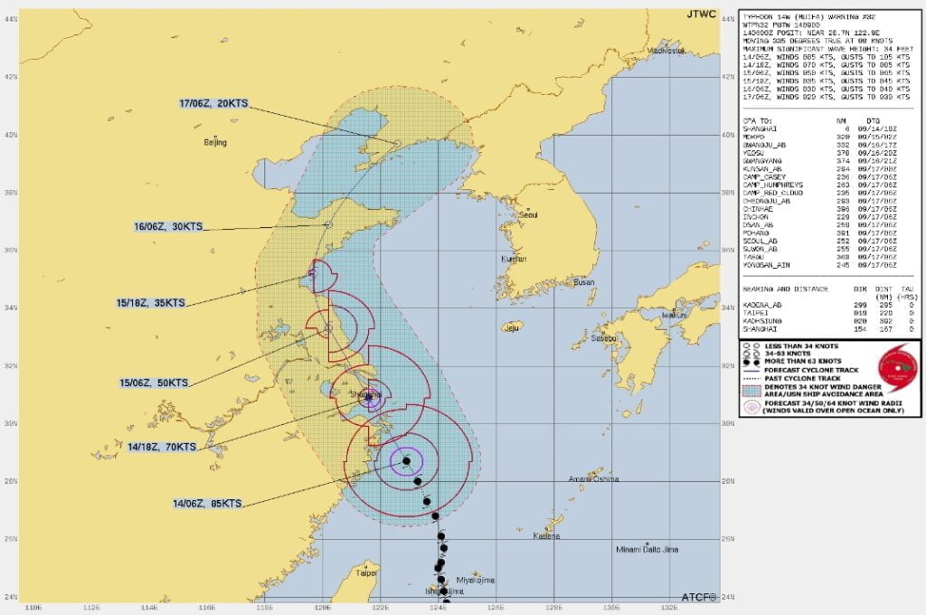 typhoon muifa jtwc fcst 09z september 14 2022