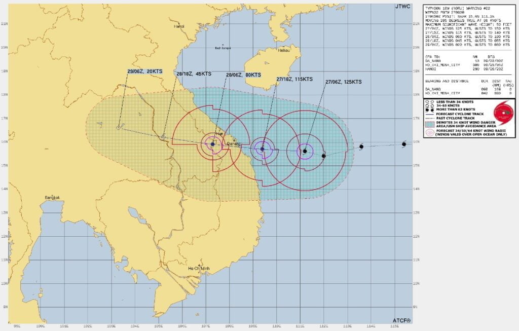 typhoon noru jtwc fcst 09z september 27 2022
