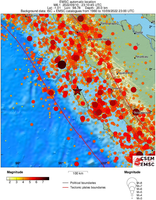 west sumatra M6-0 earthquake september 10 2022 emsc rs