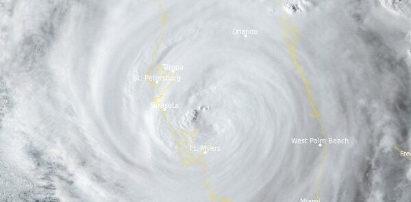 Hurricane Ian at 22:10 UTC on September 28, 2022