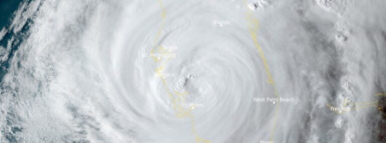 Hurricane Ian at 22:10 UTC on September 28, 2022