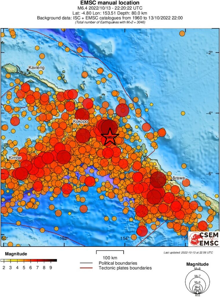 new ireland region m6-4 earthquake png emsc rs