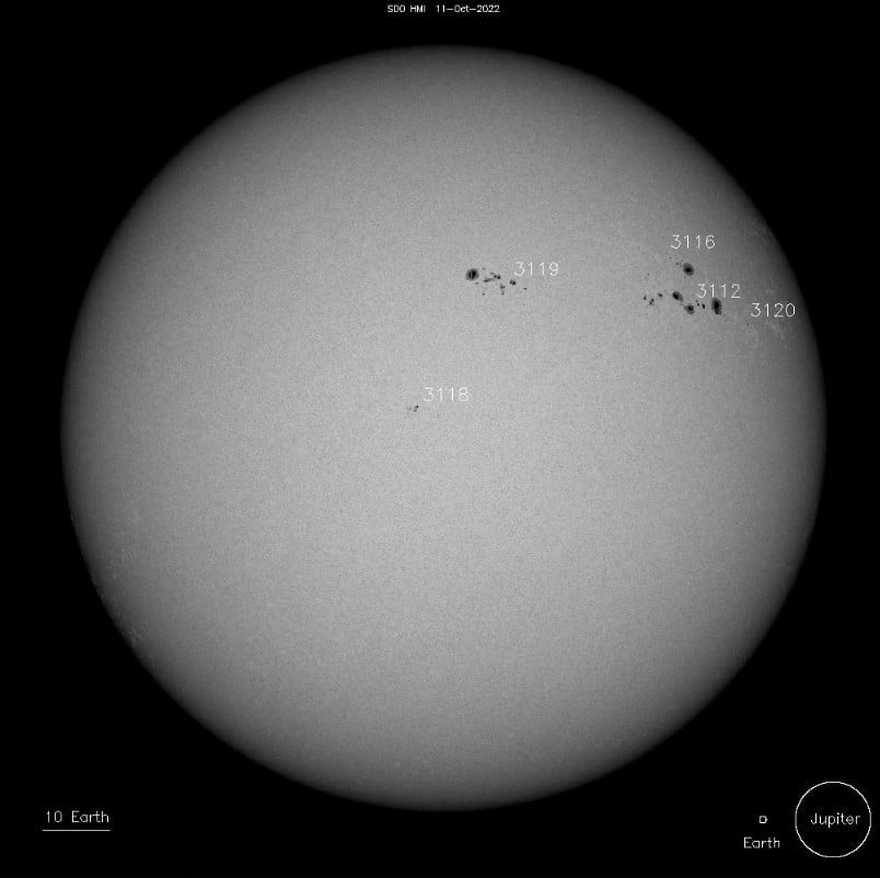 Sunspots on October 11, 2022