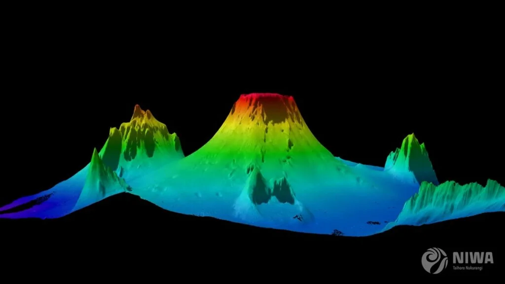 Hunga Tonga-Hunga Ha'apai 3D bathymetry map