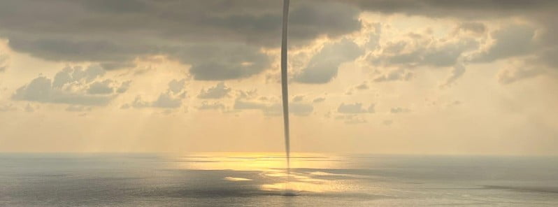 Rare waterspout recorded off the coast of Lebanon by Nathalia Nader