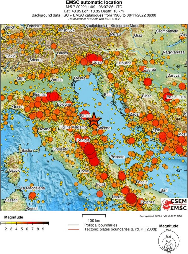 central italy earthquakes november 9 2022 emsc rs