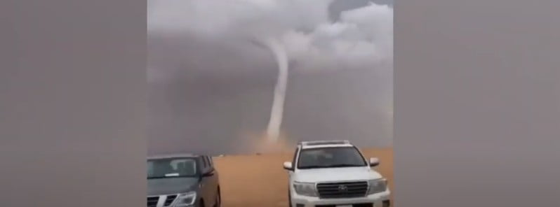 Violent storm spawns large tornado in Kuwait