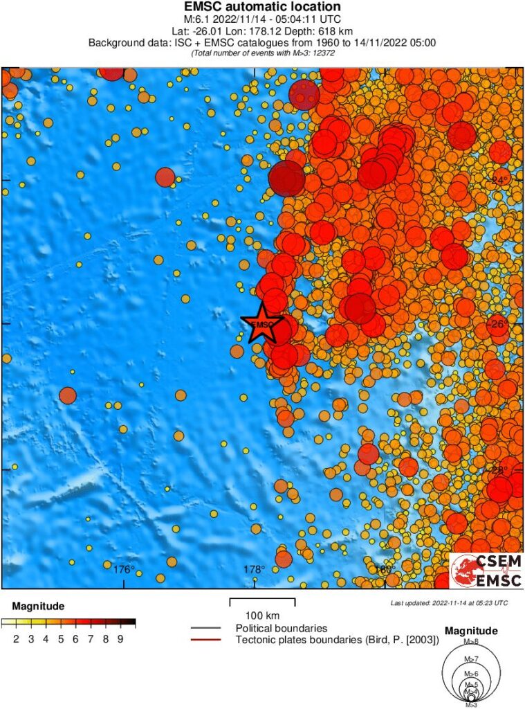 south of fiji islands earthquake november 14 2022 emsc rs