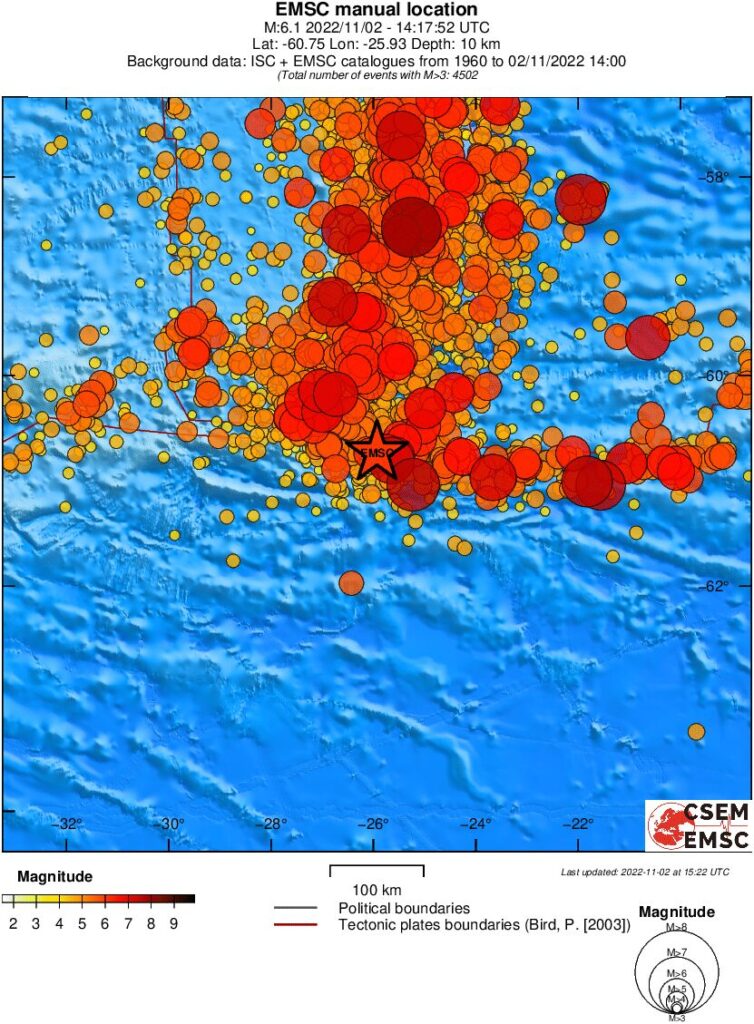 south sandwich islands region m6-1 earthquake november 2 2022 emsc rs