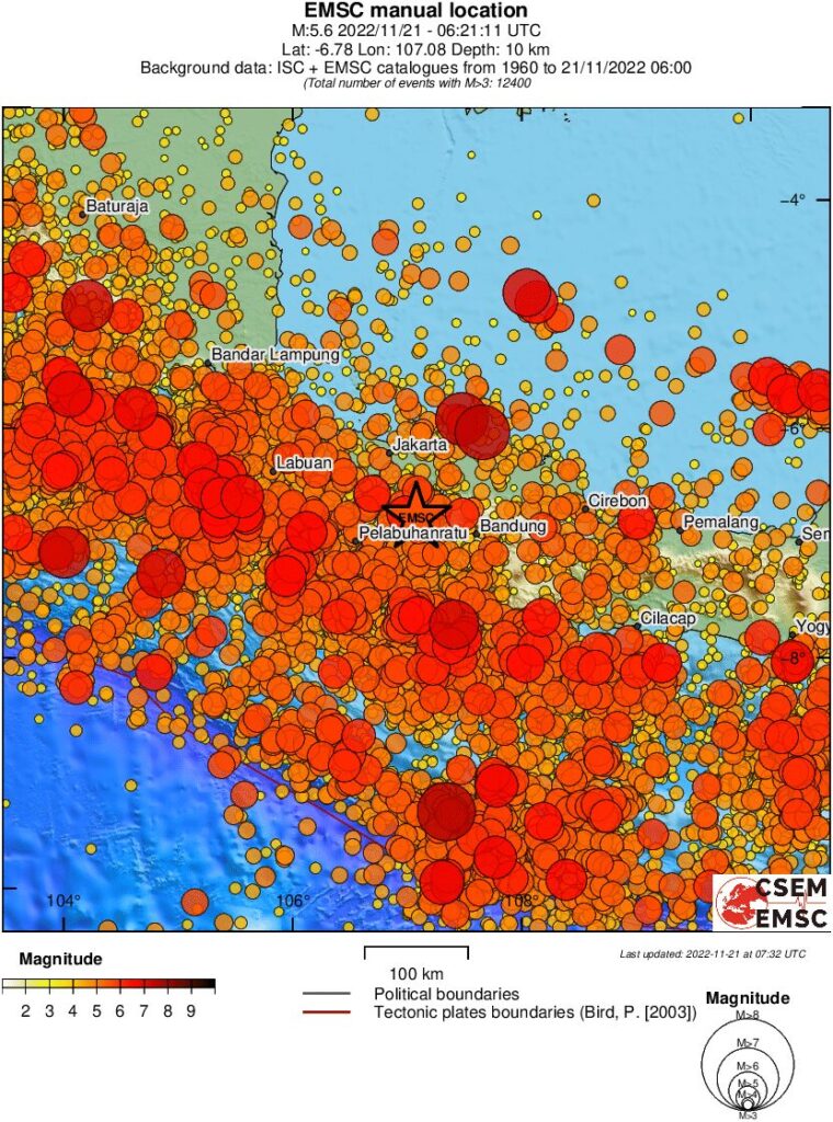 west java indonesia earthquake november 21 2022 emsc rs