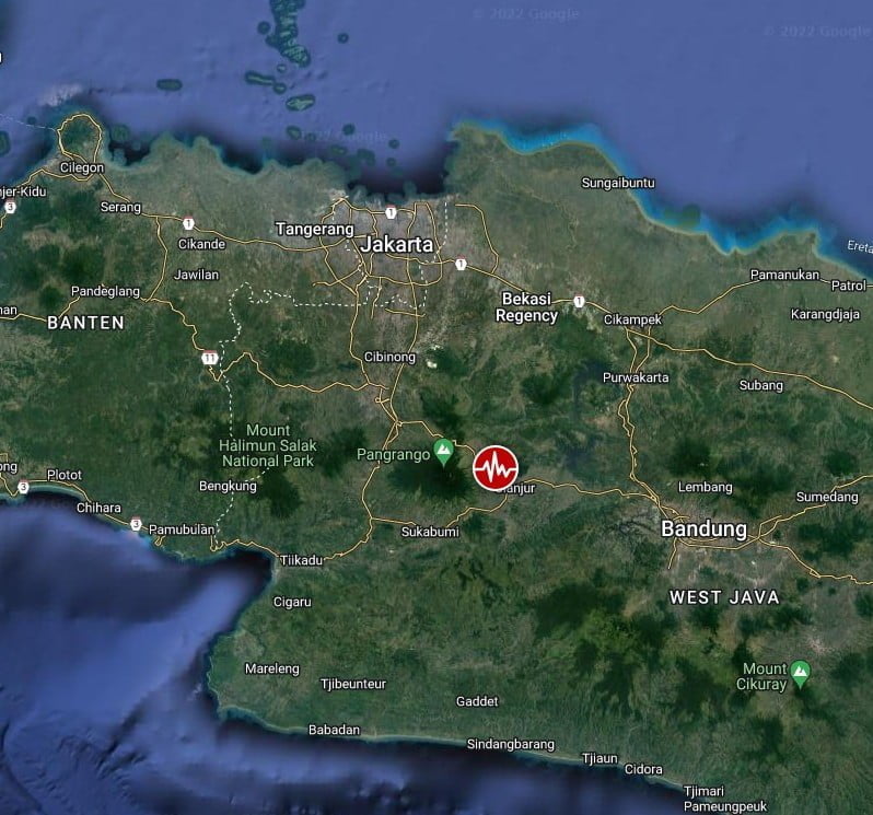west java indonesia earthquake november 21 2022 location map bg