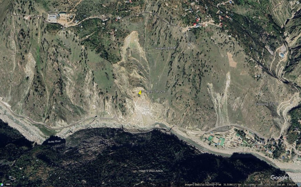 Urni Landslide, Kinnar, Himachal Pradesh, India