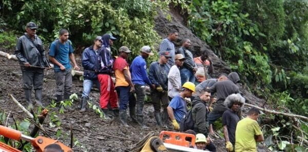 Landslide buries bus in Colombia, leaving at least 34 people dead