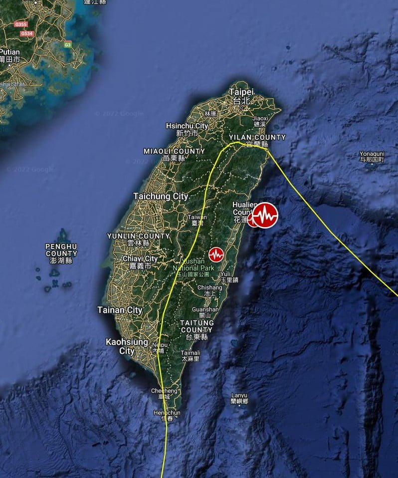 m6-2 earthquake taiwan december 15 2022 bg