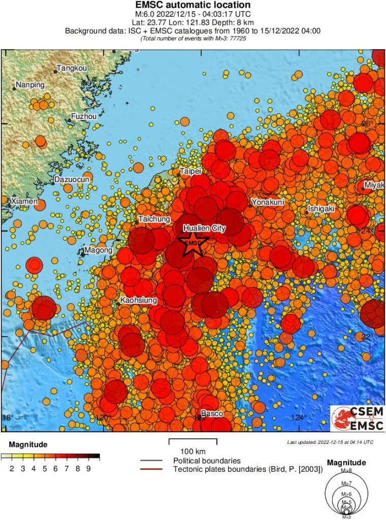 m6-2 earthquake taiwan december 15 2022 emsc rs