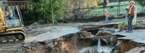 Large sinkhole closes Oakland Zoo after major storm, California
