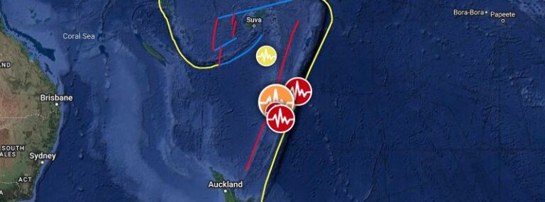 M6.0 earthquake January 26 2023 Kermadec Islands