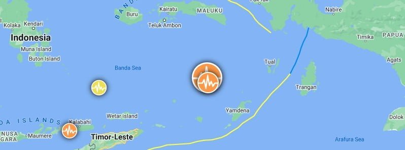 M7-6 earthquake Tanimbar Islands indonesia january 9 2023 location map f