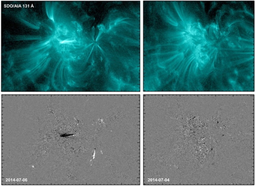 Researchers identify small signals in the corona to improve solar flare predictions