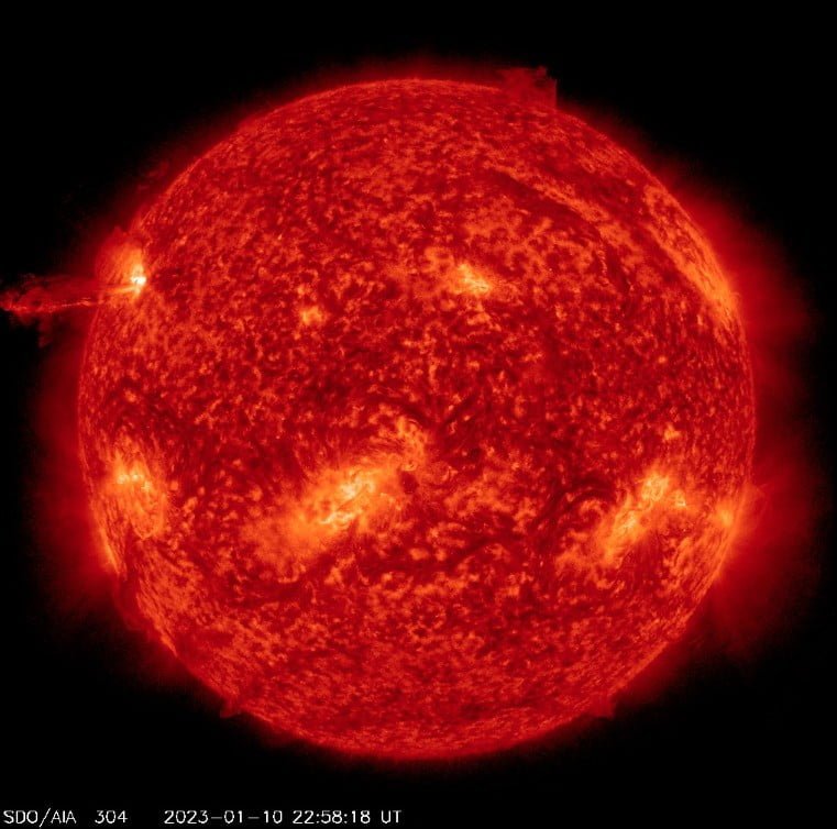 X1-0 solar flare on January 10 2023 aia 304