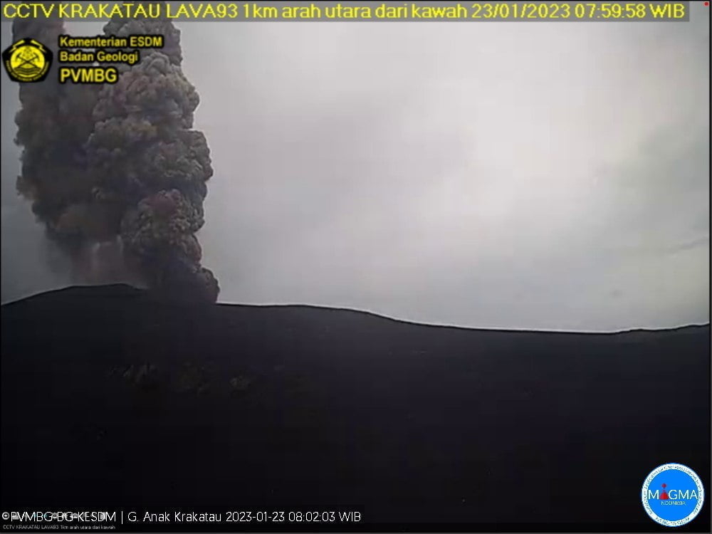 anak krakatau eruption january 23, 2023 1